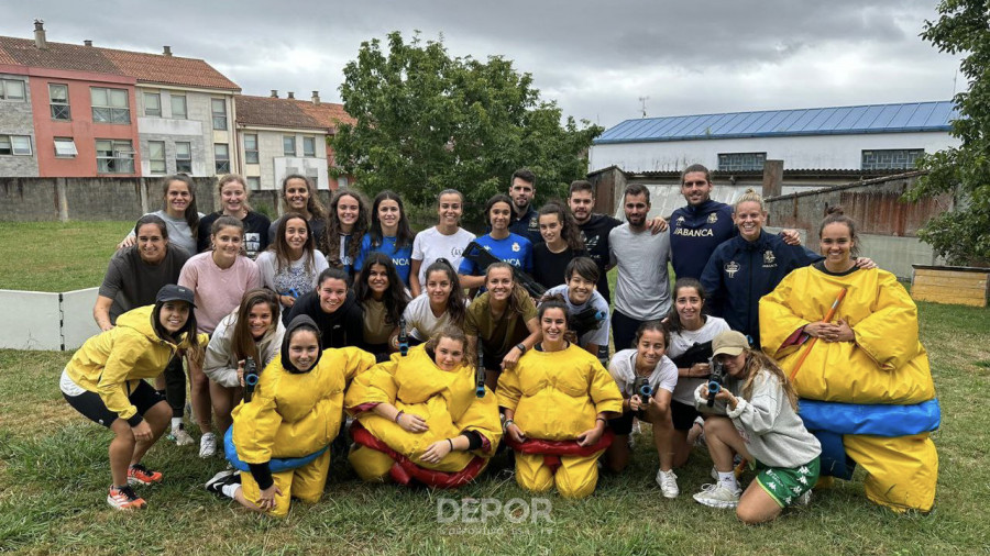 La plantilla del Depor Abanca tuvo un día diferente en Santa Cruz