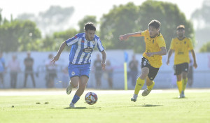 La conexión Yeremay-Lucas ilusiona contra el Compostela (0-2)