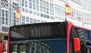 Los buses urbanos de A Coruña apoyan a la selección española de fútbol