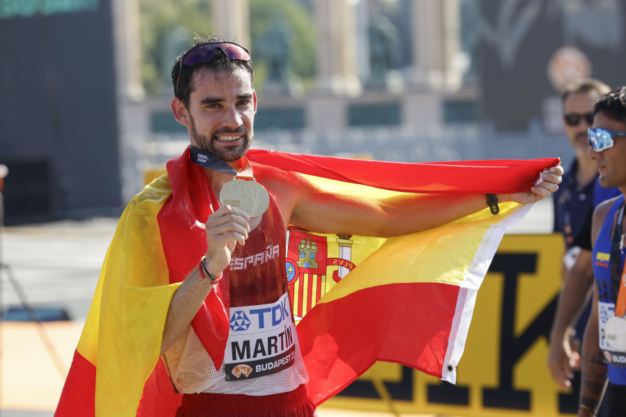El español Álvaro Martín, campeón del mundo de 35 kilómetros marcha