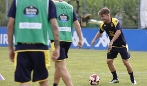Berto Cayarga ya se ejercita con el Depor en Abegondo