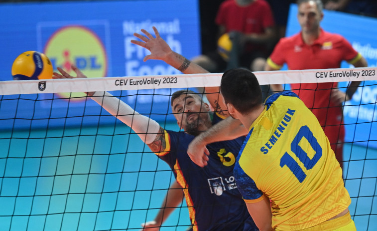 España, eliminada del Europeo de voleibol tras perder 3-0 ante Ucrania