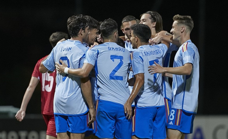Gabri Veiga y Akhomach lideran la goleada de España (0-6)