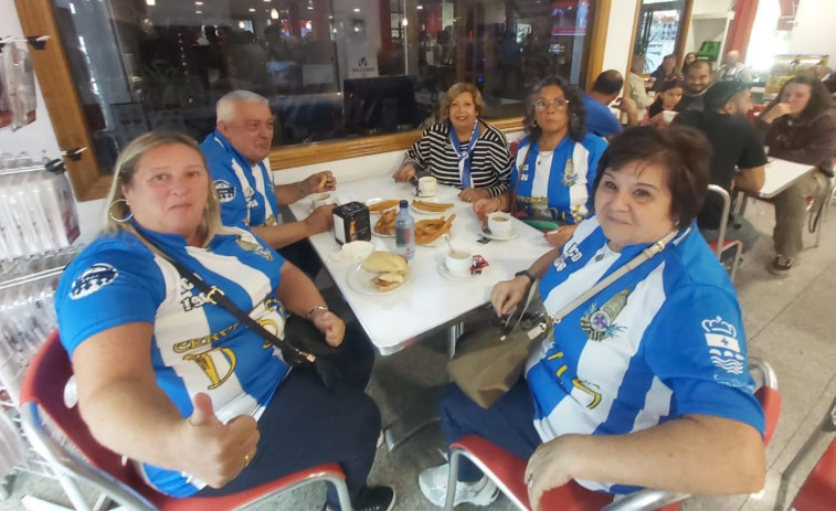 La afición blanquiazul, ya camino de Salamanca