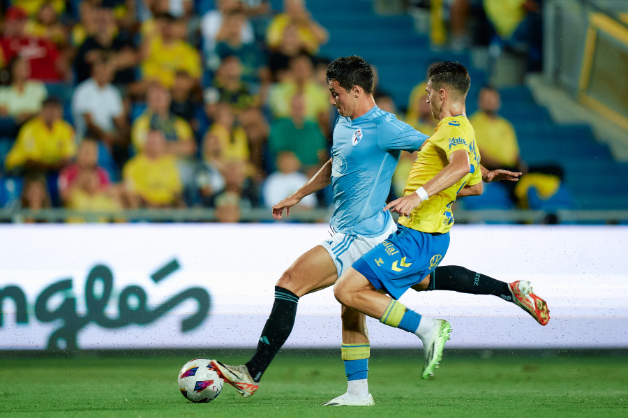 Las Palmas remonta ante el Celta con un gol de Cardona en el tiempo añadido