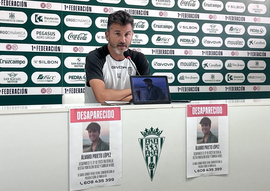 Iván Ania: "Todo el Córdoba está esperando a Álvaro Prieto con los brazos abiertos"
