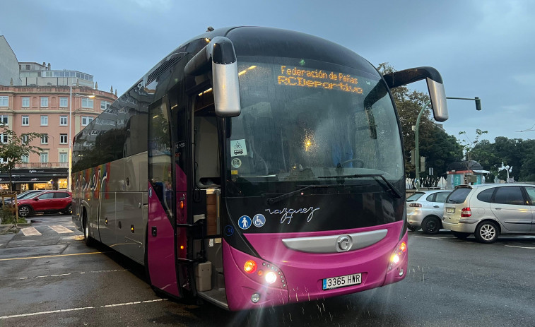 La afición del Depor ya está camino de Ponferrada