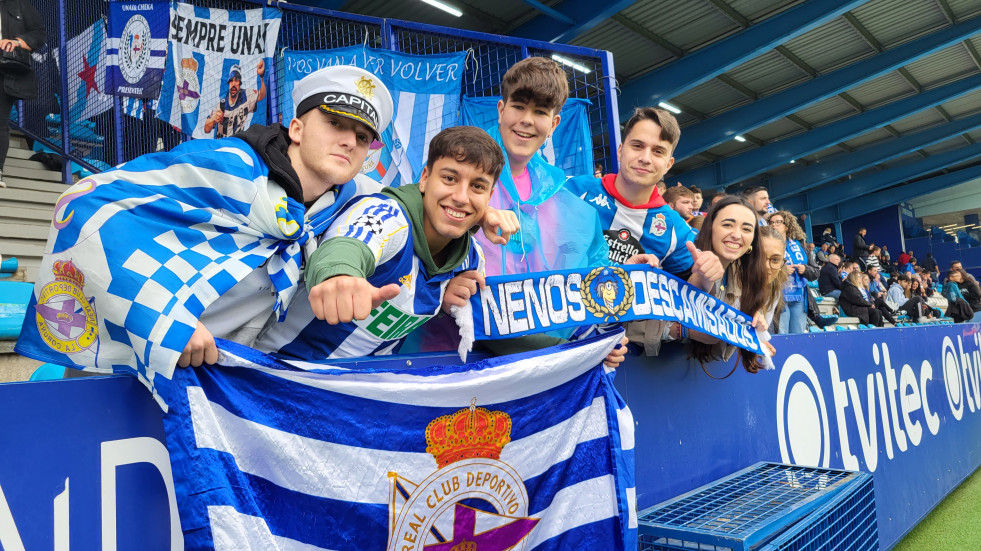 La marea blanquiazul en Ponferrada
