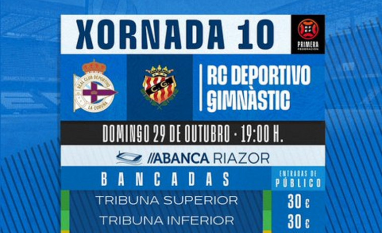 Las entradas para el Depor-Nàstic, ya a la venta online  y presencial
