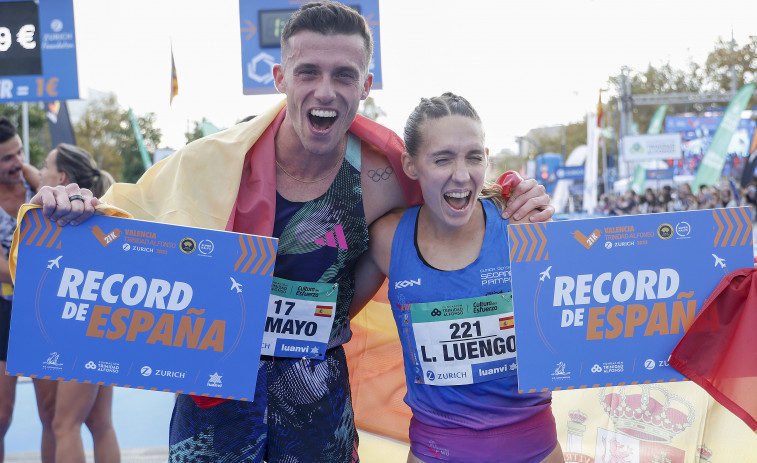 Carlos Mayo y Laura Luengo baten el récord de España de media maratón