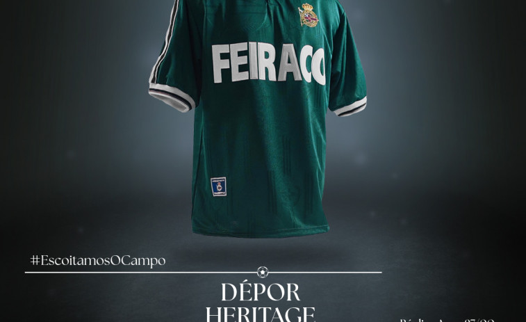 El Depor lanza una edición limitada de la camiseta verde de Feiraco