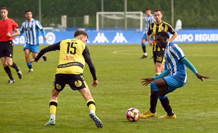 Derbi entre Fabril y Coruxo con ingredientes de partidazo en Abegondo