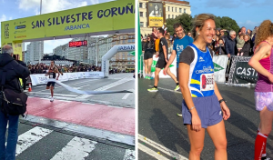 Anxo Castro y Marta Cabello, ganadores de la XIV San Silvestre Coruña