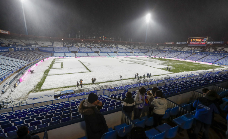 El partido Zaragoza-Andorra, suspendido por el temporal de nieve
