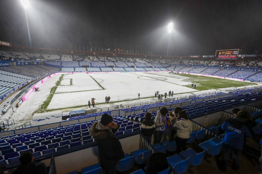 El partido Zaragoza-Andorra, suspendido por el temporal de nieve