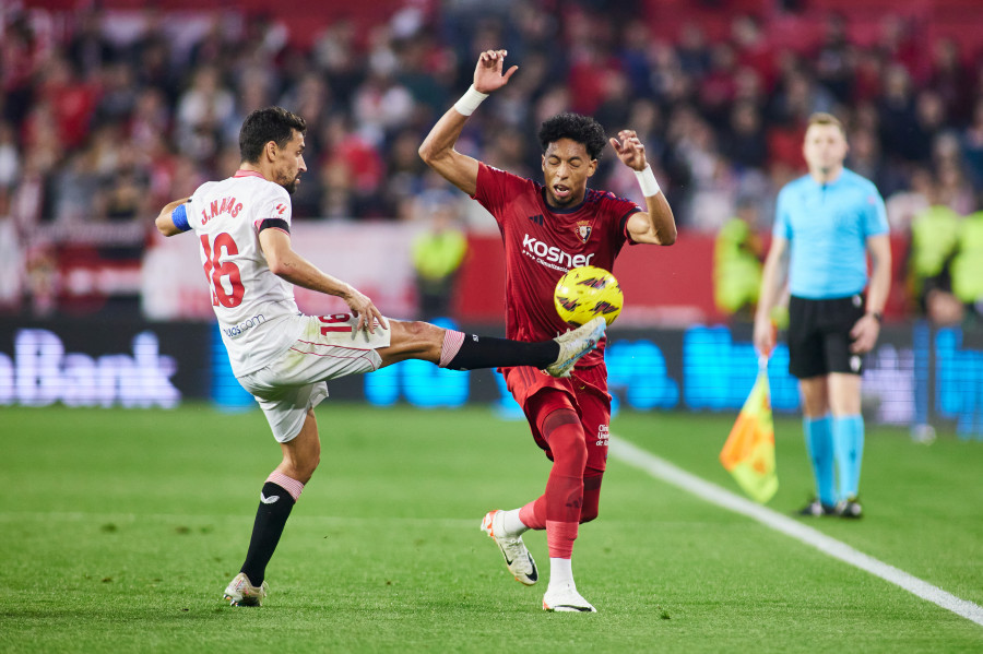 El Sevilla empata y sigue cerca del peligro por la reacción de Osasuna (1-1)