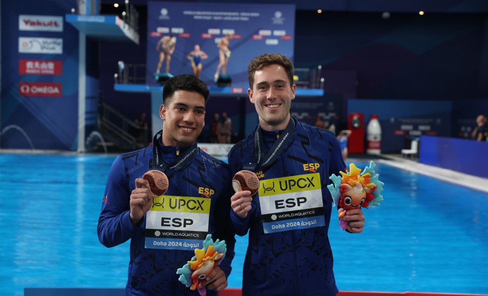 Histórica medalla de Abadía y Nico García Boissier en trampolín