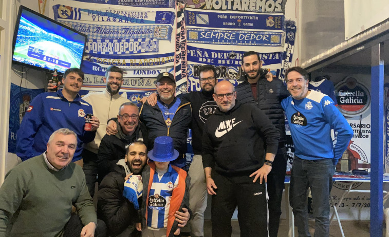 Fiesta garantizada en la masiva visita deportivista a Logroño