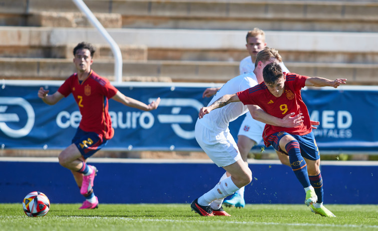 Kevin, con un gol, y Mella lideran la remontada de la sub-19 ante Noruega (2-1)