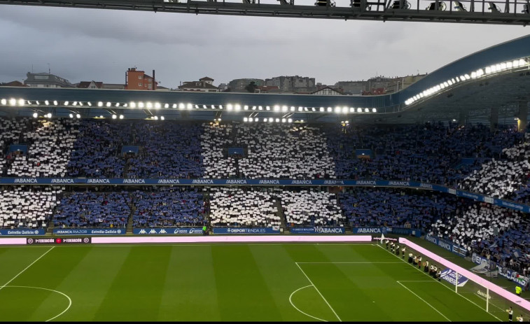 Así sonó el himno gallego en Riazor antes del duelo frente al Lugo