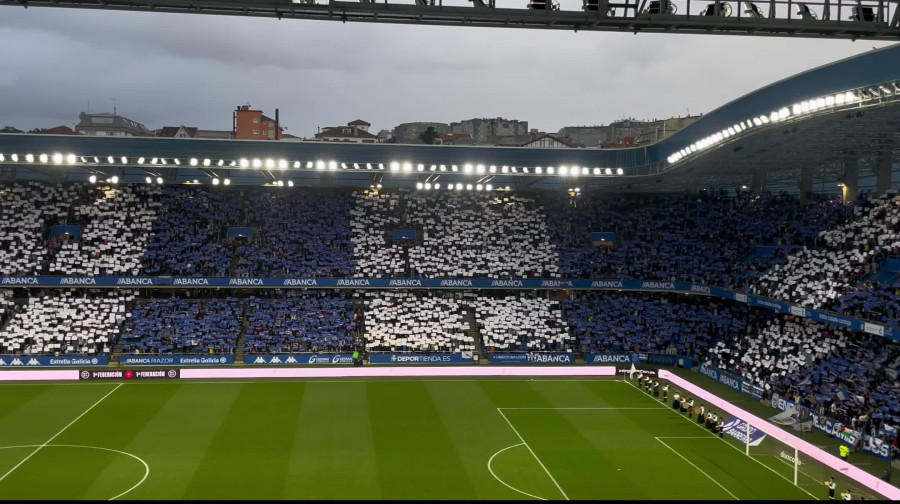 Así sonó el himno gallego en Riazor antes del duelo frente al Lugo