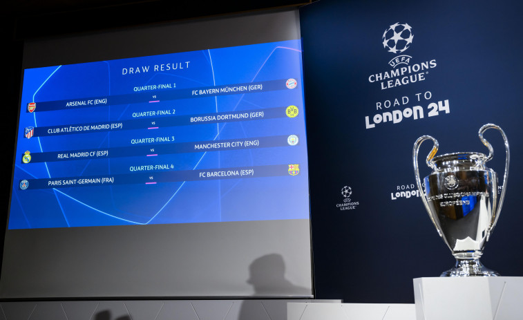 Así quedan los emparejamientos de los cuartos de final de la Champions League