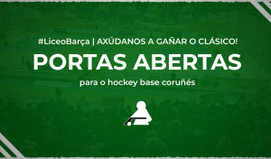 El Liceo invita a los clubes de hockey coruñeses al partido contra el Barça