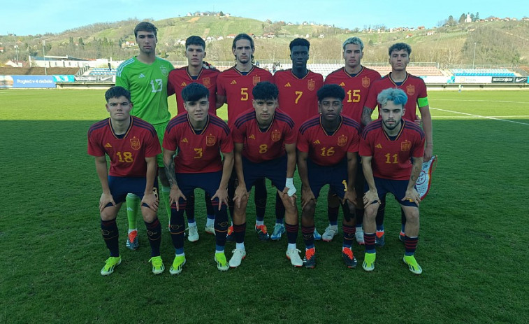 El blanquiazul David Mella, titular en el empate de España sub-19 ante Eslovenia en la Ronda de Élite (1-1)