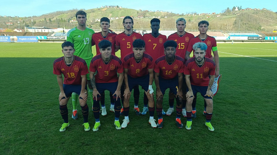 El blanquiazul David Mella, titular en el empate de España sub-19 ante Eslovenia en la Ronda de Élite (1-1)