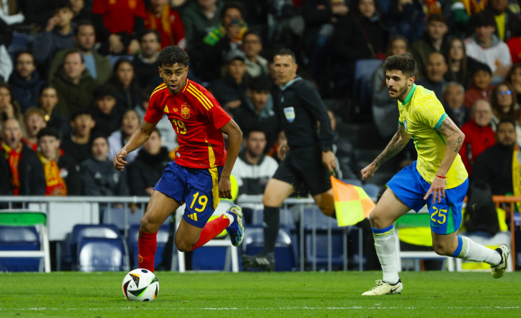 España y Brasil empatan en el amistoso en el Santiago Bernabéu (3-3)