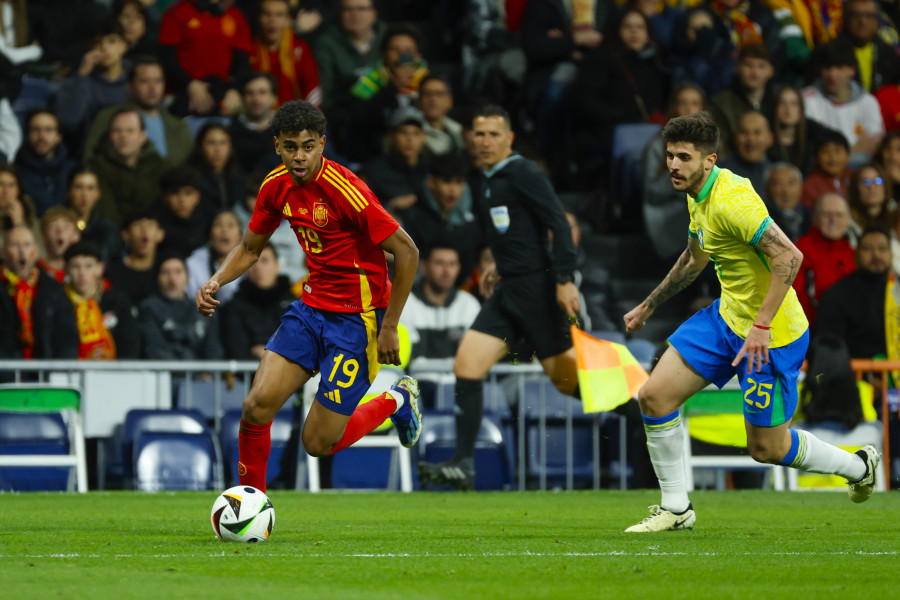 España y Brasil empatan en el amistoso en el Santiago Bernabéu (3-3)