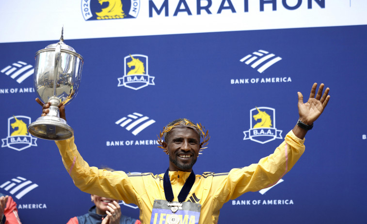 El etíope Sisay Lemma y la keniana Hellen Obiri triunfan en el maratón de Boston