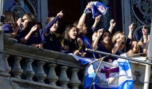 Recepción en María Pita del Depor Abanca
