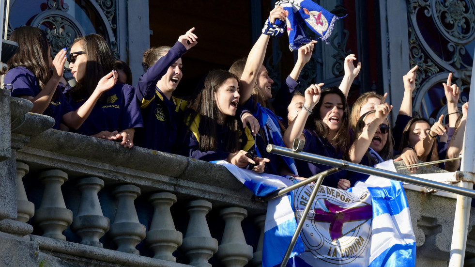 Recepción en María Pita del Depor Abanca