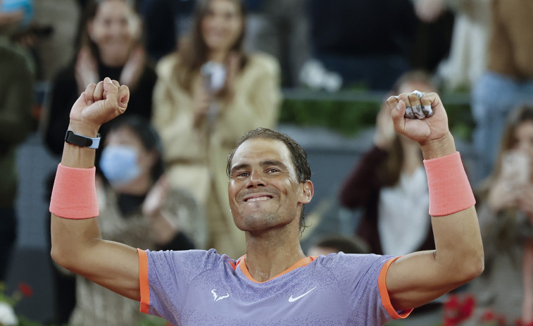 Rafa Nadal recupera su pegada en Madrid y vence a De Miñaur