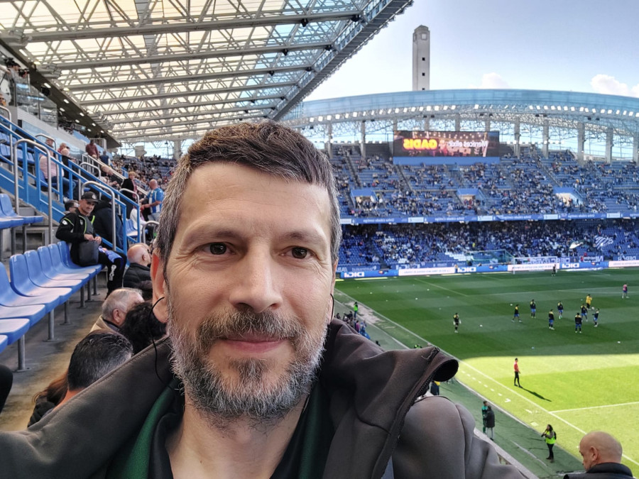 Georgios Galanis: "No tengo palabras, el ambiente de Riazor es la hostia"