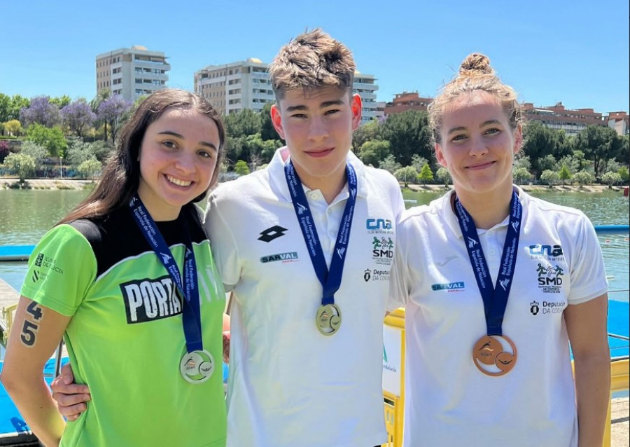 Paula Otero y Mateo García suman dos medallas para el CN Arteixo en Sevilla