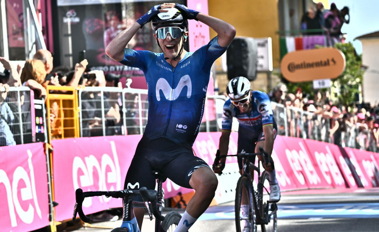 Pelayo Sánchez conquista la primera etapa española en el Giro