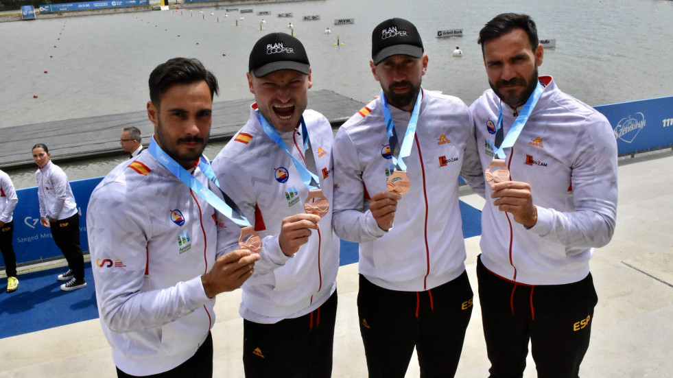 El K4 de Arévalo se lleva el bronce en un final ajustado