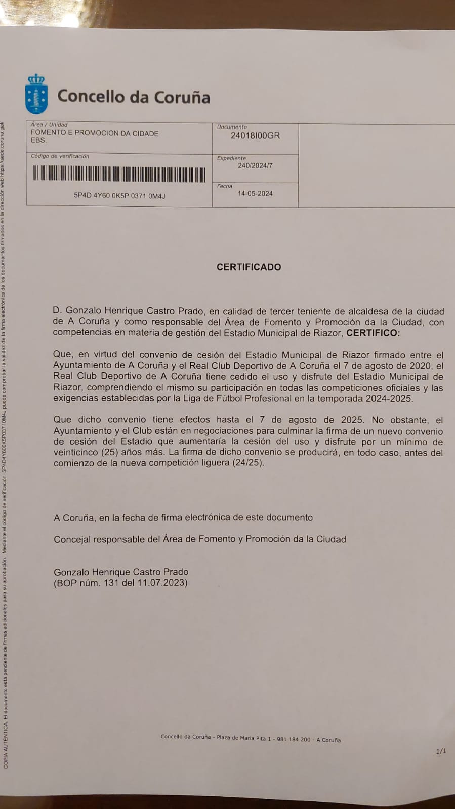 CERTIFICADO