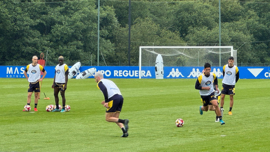 Ni Yeremay ni Salva en un entrenamiento ‘platino’ en Abegondo