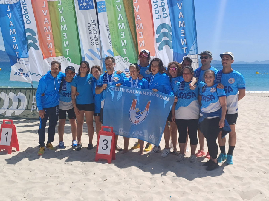 El Club Salvamento Sada acaba tercero en el Nacional máster