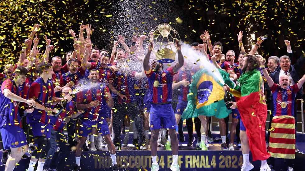 El Barça logra su duodécima Copa de Europa al batir en la final al Aalborg (31-30)