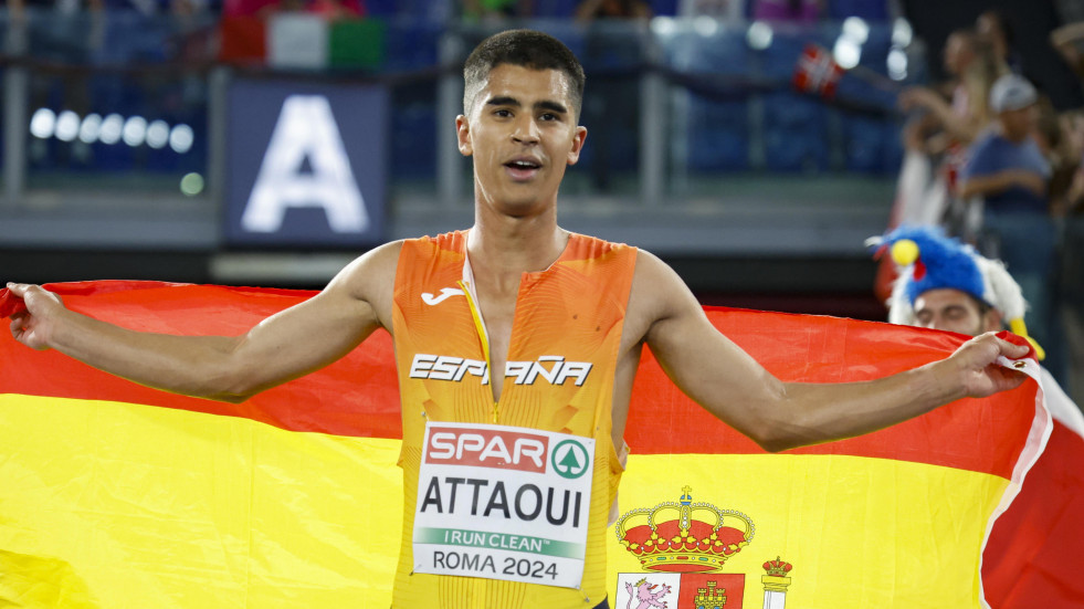 Mohamed Attaoui, subcampeón de Europa de 800 metros