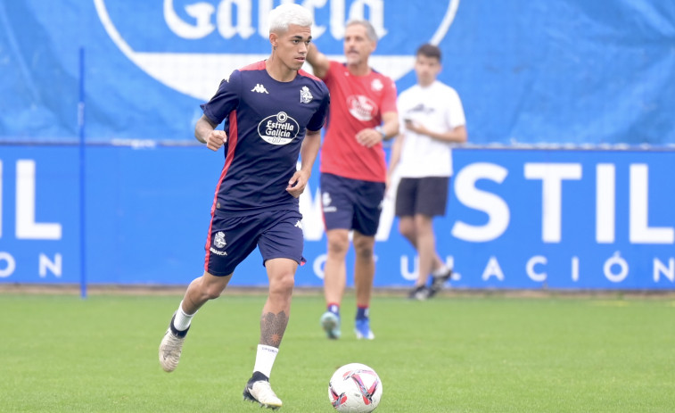 Juan Gauto ya trabaja con el Dépor en Abegondo