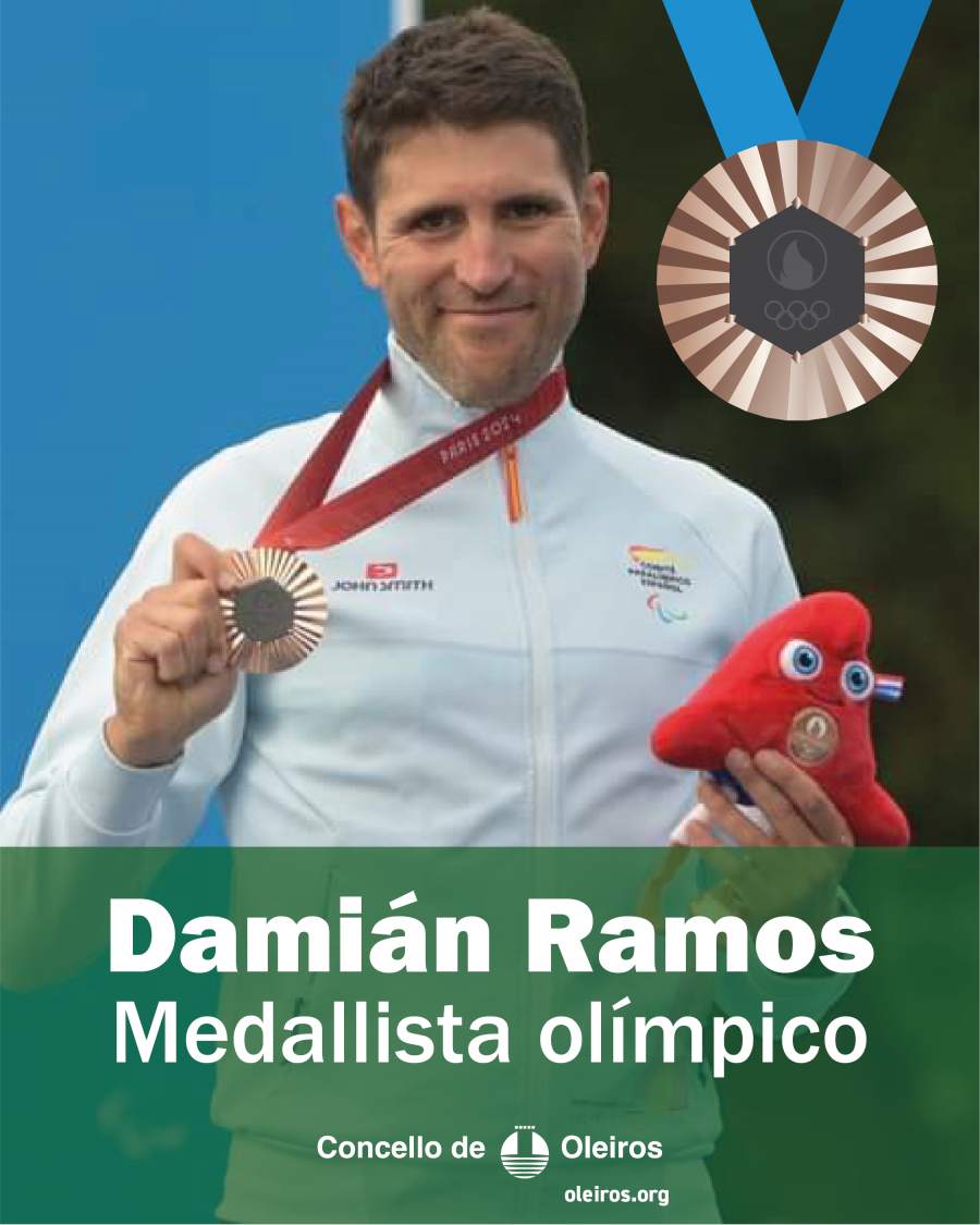 Oleiros felicita a su vecino Damián Ramos por su bronce en los Juegos Paralímpicos