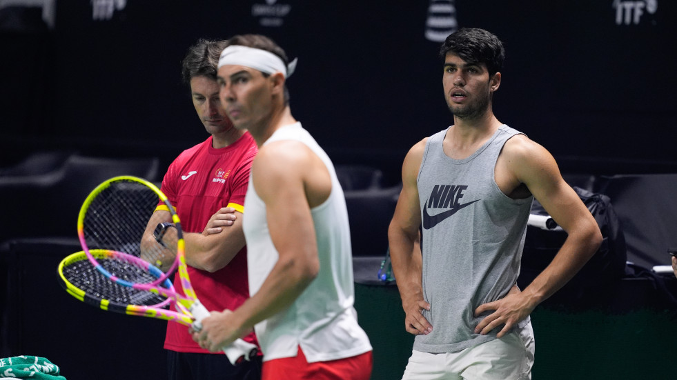 Nadal y Alcaraz entrenan juntos a buen nivel antes del debut en la Copa Davis