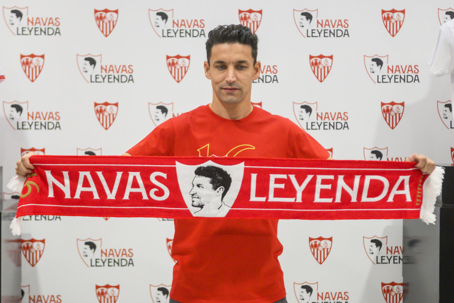 Jesús Navas, titular en su último partido en el Sánchez-Pizjuán