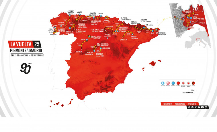 La Vuelta celebra su 90 aniversario con un recorrido centrado en el norte de España
