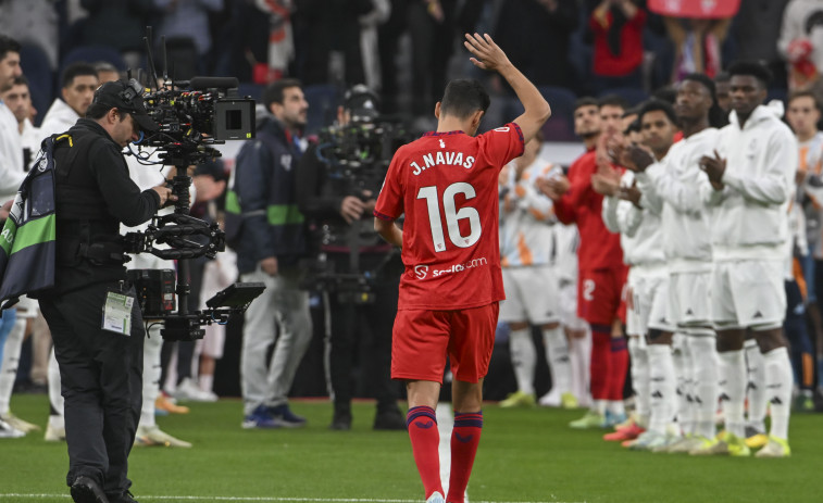 Jesús Navas se despide del fútbol jugando 25 minutos en el Santiago Bernabéu